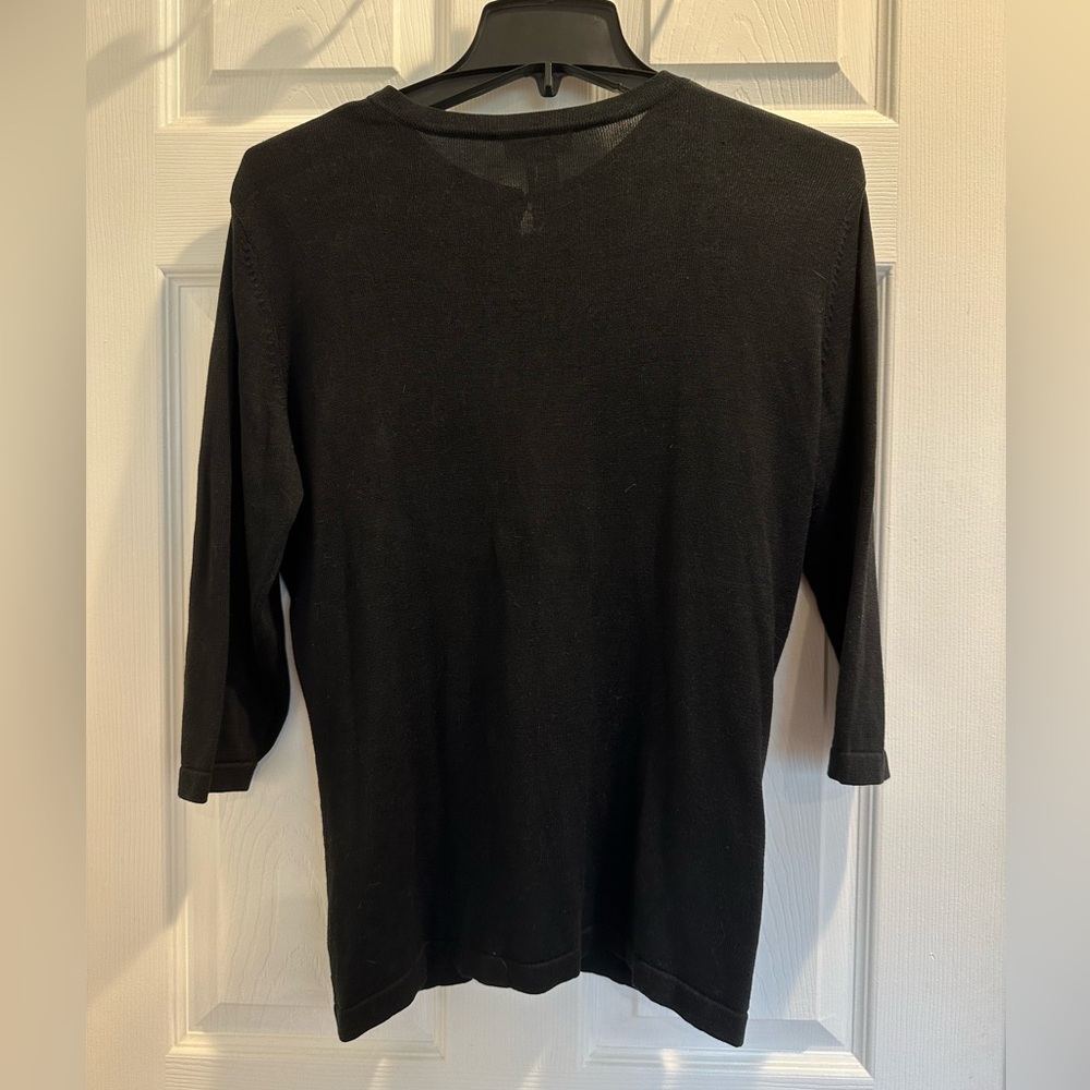 Wasserman Black Beaded Silk Vintage cardigan